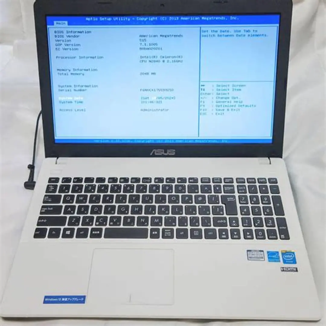 BIOS Notebook ASUS