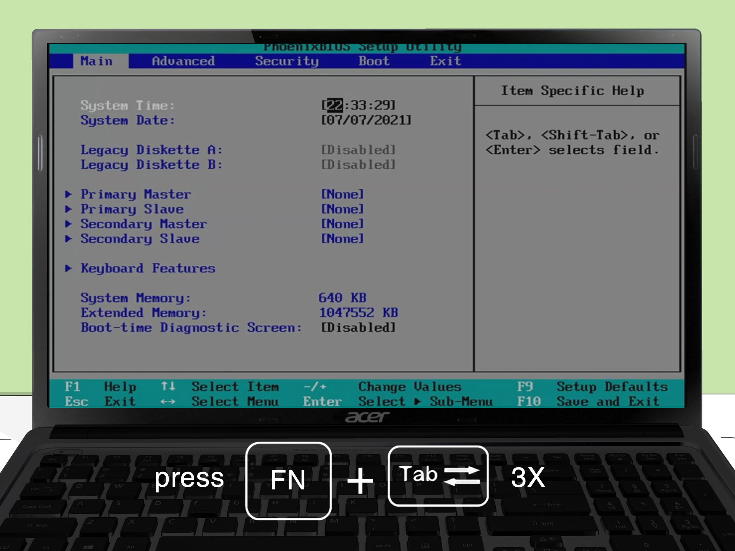 BIOS Notebook Acer