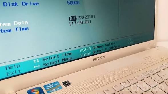 BIOS Notebook Sony VAIO